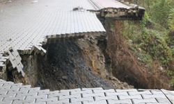 Zonguldak'ta hastane yolu çöktü