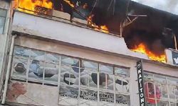 Bursa'da mobilya imalathanesinde yangın