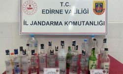 Edirne’de 29 litre sahte içki ele geçirildi