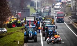 Belçikalı çiftçiler Başbakan'ın evini traktörleriyle bastı