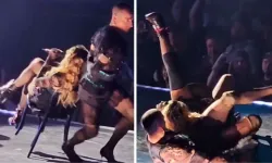 Madonna sahnede yere kapaklandı