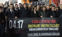 Depremde yaşamını yitirenler İzmir'de anıldı:  Afetin sorumluları ortada yok