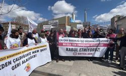 1,5 milyon lira ceza kesilen BİR-TEK SEN'den bakanlık önünde protesto