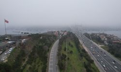 İstanbul'da sis havadan görüntülendi