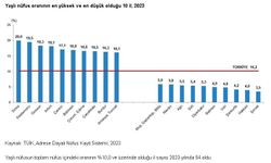 TÜİK: Türkiye nüfusunun yüzde 10,2'si yaşlı