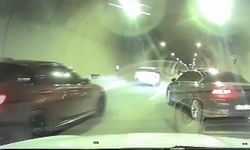 Üsküdar'da tünelde motosiklet kazası kamerada