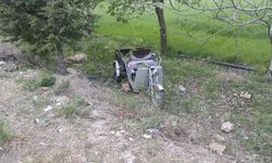 Motosiklet şarampole devrildi: 1 yaralı