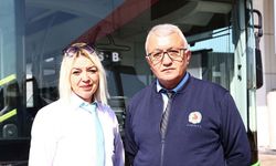 Denizli'de ilk kadın halk otobüsü şoförü göreve başladı