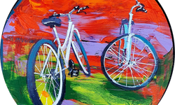 Ressam Burak Erim’in, ‘Bisikletin Halleri’ resim sergisi cumartesi günü açılıyor!