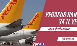 Pegasus'dan 34 TL'ye Uçak Bileti Fırsatı!