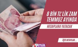 8 Bin TL'lik Zam Temmuz Ayında Hesaplara Yatacak