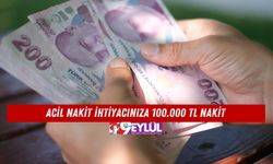 Acil Nakit İhtiyacınıza 100.000 TL Nakit