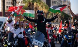 İzmir'de Filistin'e destek için araç konvoyu oluşturuldu