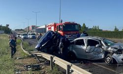 Tekirdağ’da iki otomobil kafa kafaya çarpıştı; 6 yaralı