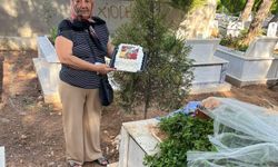 Katledilen kızının doğum gününde mezarına pastayla gitti