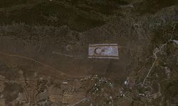 Göktürk-1 uydusu, Beşparmak Dağları'ndaki KKTC bayrağını fotoğrafladı