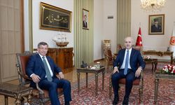 TBMM Başkanı Kurtulmuş, Gelecek Partisi Genel Başkanı Davutoğlu'nu kabul etti