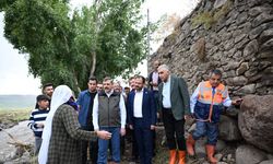 Erzurum’daki selde, 4 ev ve 4 ahır zarar gördü, 19 hayvan öldü
