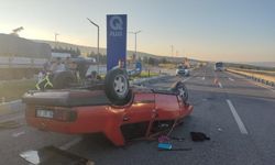 Otomobil takla attı: 1 ölü, 1 yaralı
