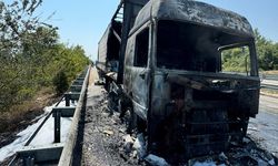 Tokat'ta çinko yüklü TIR, alev alev yandı