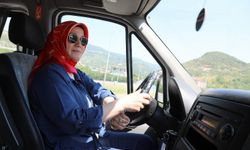 Geyve'de ilk kadın şoför görevde