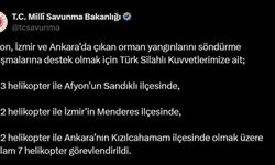 MSB: Ankara, İzmir ve Afyon'da 7 helikopter görevlendirildi