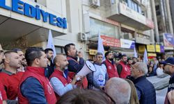 Konak'ta işçilerden protesto