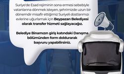 Belediyeden Suriyelilere geri dönüş yardımı