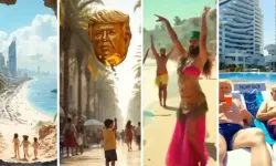 Trump'tan sakallı dansözlü Gazze videosu