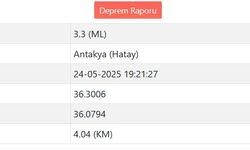 Antakya'da 3.3 büyüklüğünde deprem