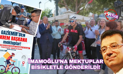 İzmir’den İmamoğlu’na mektuplar bisikletlerle gönderildi