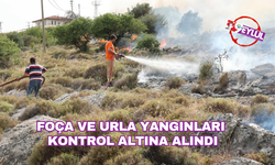 FOÇA VE Urla'da çıkan yangınlar kontrol atına alındı