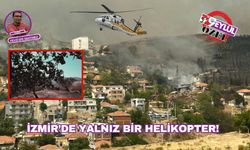 İzmir’de yalnız bir helikopter!