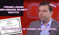İmamoğlu lise ve yüksek lisans mezunu