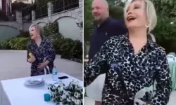 Komşularıyla yemekte buluşan Emel Sayın'dan unutulmaz bir akşam