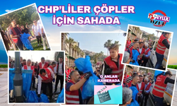CHP'liler biriken çöpler için sahada!