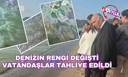 Denizin rengi biranda değişti! Vatandaşlar tahliye edildi... O anlar kamerada