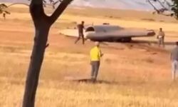 Konya'da İHA tarlaya acil iniş yaptı