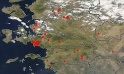 İzmir'deki yangınlar NASA haritasında görüntülendi