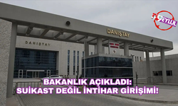 Bakanlık açıkladı: Suikast değil intihar girişimi!