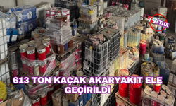613 ton kaçak akaryakıt ele geçirildi