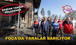 Başkan Tugay yangından etkilenen vatandaşları ziyaret etti