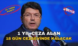 Bakan Tunç: 1 yıl ceza alan 18 gün cezaevinde kalacak