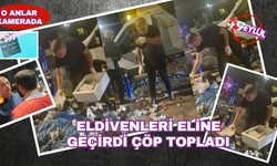 Tugay eldivenleri giydi Kordon'da çöp topladı!