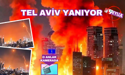 Tel Aviv yanıyor.. O anlar kamerada