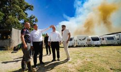 Cemil Tugay Urla’daki yangın bölgesinde: Yaraların sarılması için hep birlikte seferber olmalıyız