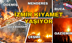 İzmir kıyameti yaşıyor! Yangınlara müdahale sürüyor; tahliyeler var, otoyol trafiğe kapatıldı...