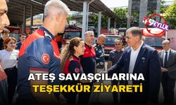 Başkan Tugay’dan ateş savaşçılarına teşekkür ziyareti