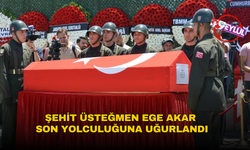 Şehit Üsteğmen Ege Akar İzmir'de son yolculuğuna uğurlandı