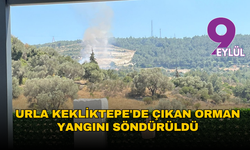 Urla Kekliktepe'de ormanlık alanda yangın paniği